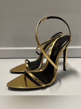 Retrofete Naomi Gold Strappy Heel EU 36